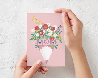 BOUQUET FOR MOM Card - English