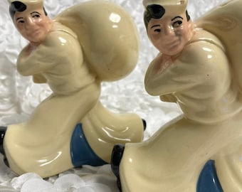 2 Salvadanaio in ceramica a forma di marinaio della McCoy Pottery Co., vintage