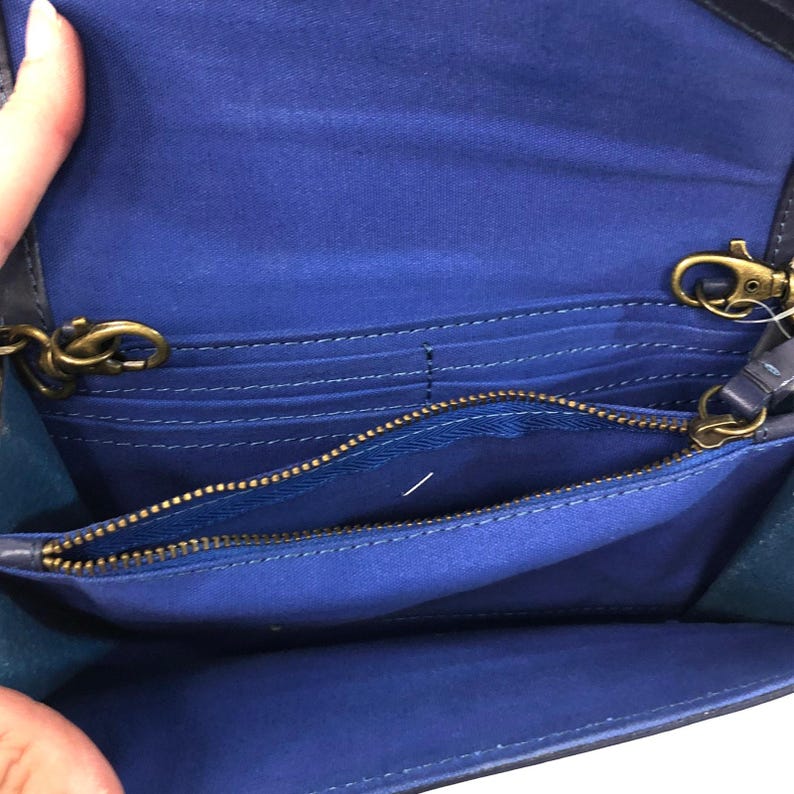 Anthropologie Navy Rhinestone Bejeweled Crossbody New without Tags image 4