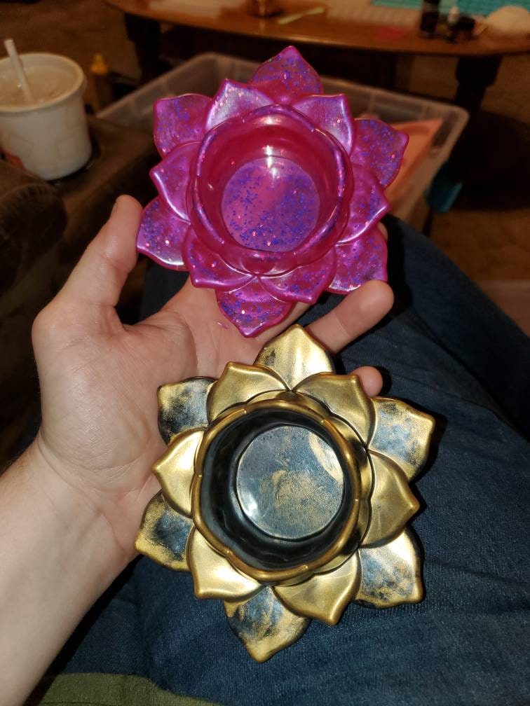 Lotus flower Tlight candle holder Etsy