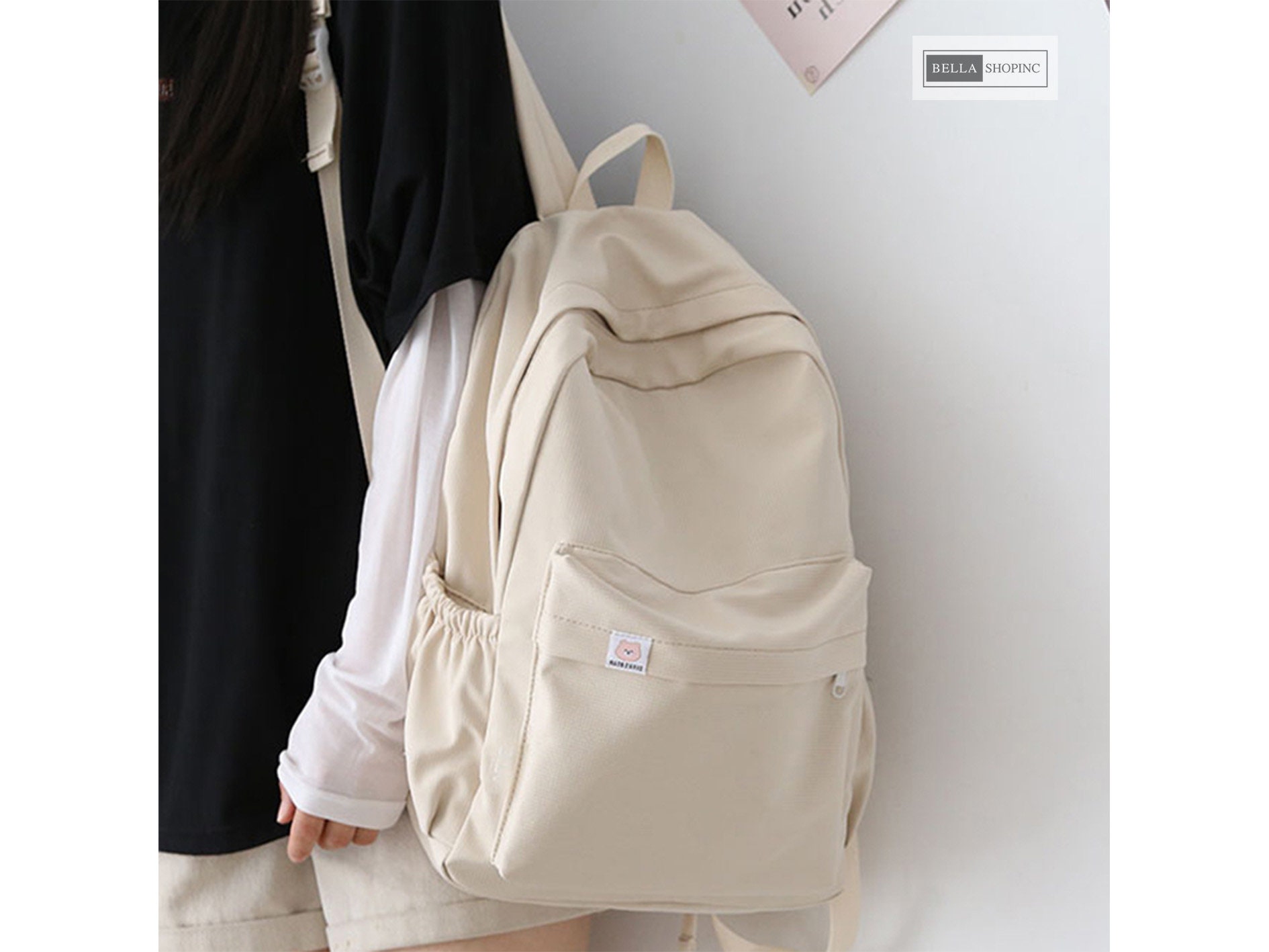 kakarin choyx Aesthetic Backpack 10.6 Inch Kawaii Backpack With Pendant  Mini Backpack Cute Backpack Japanese Bag Flowers Backpack (White)