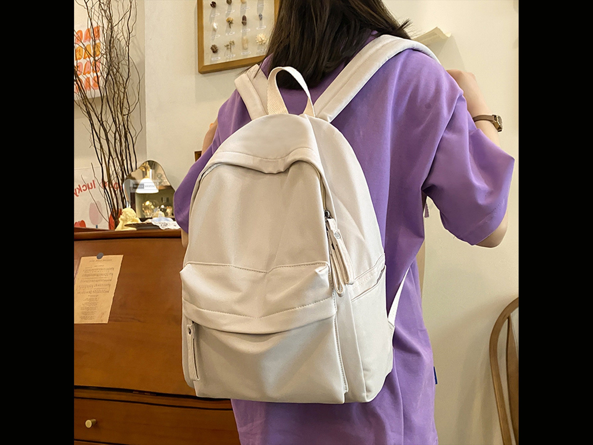 Women Fashion Simple Crossbody Bag Girls Cute Waterproof Shoulder Bag  Casual Kawaii Nylon Pouch Sweet Design Cross Schoolbag