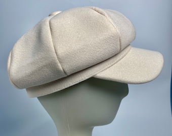 Oversized Newsboy Hat, Newsboy Cap, Oversized Wool Hat for Men/Women, Handmade Newsboy Cap Hat, Vintage Style