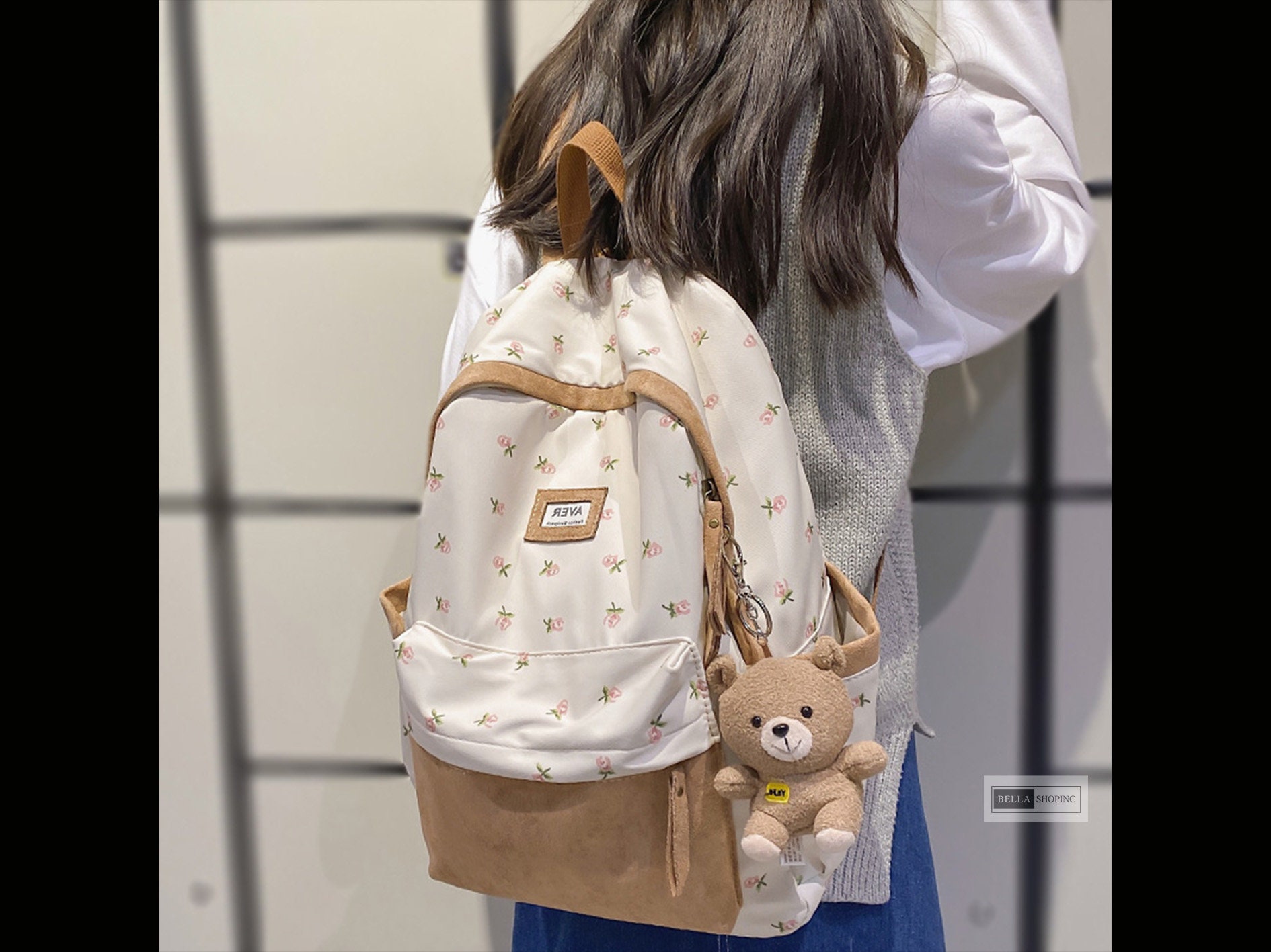 Female Kawaii College Backpack Women Nylon School Bag Girl Travel