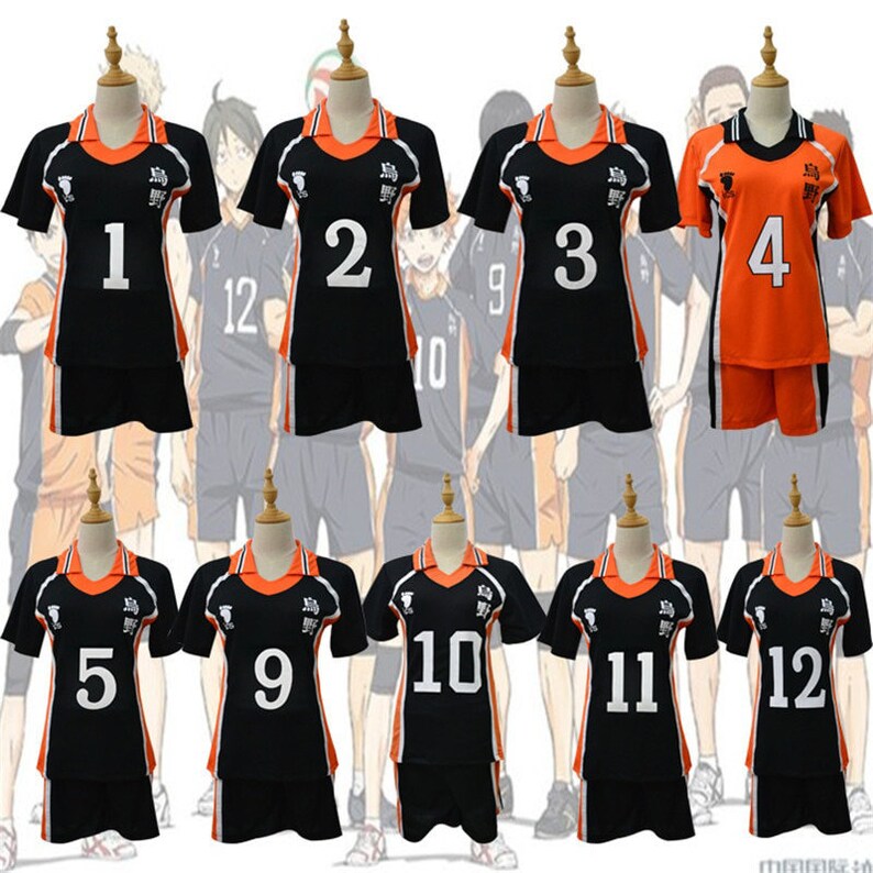 Haikyuu Volleyball Club Jersey Karasuno High Hinata Kageyama Etsy