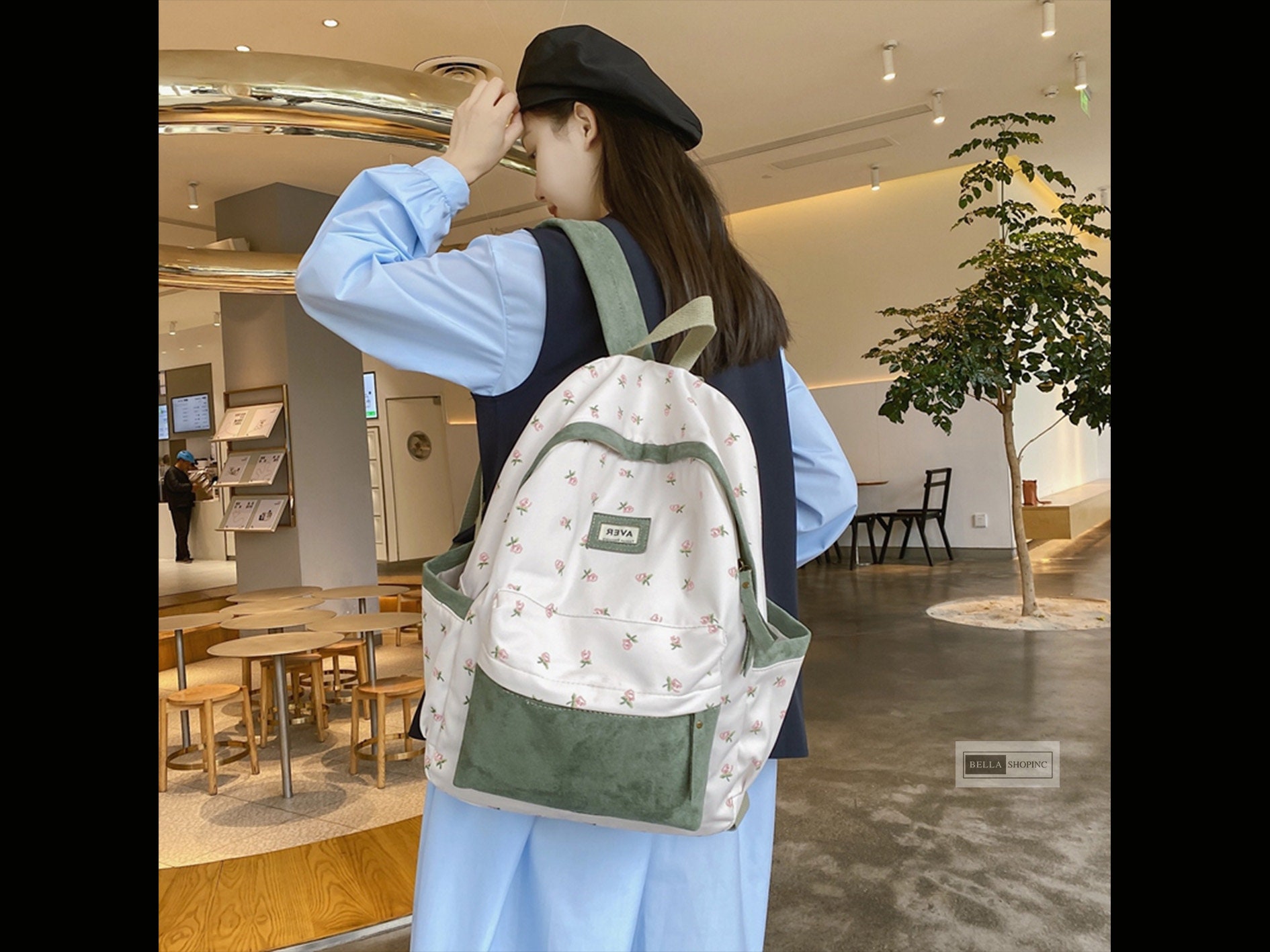 Female Kawaii College Backpack Women Nylon School Bag Girl Travel