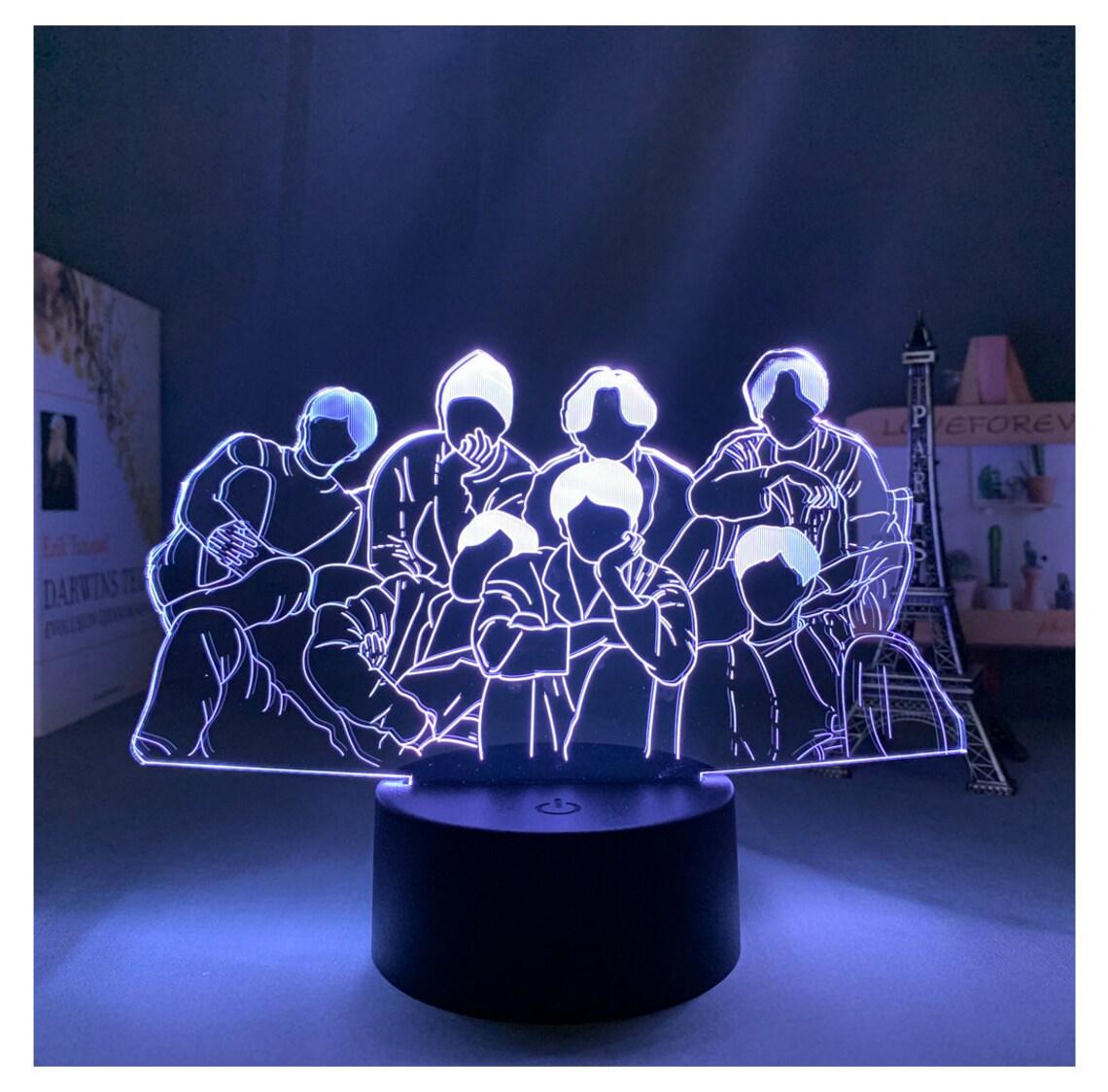 BTS 3D Night Light For Home Decor Gift For BTS Fans Night Lamp Etsy