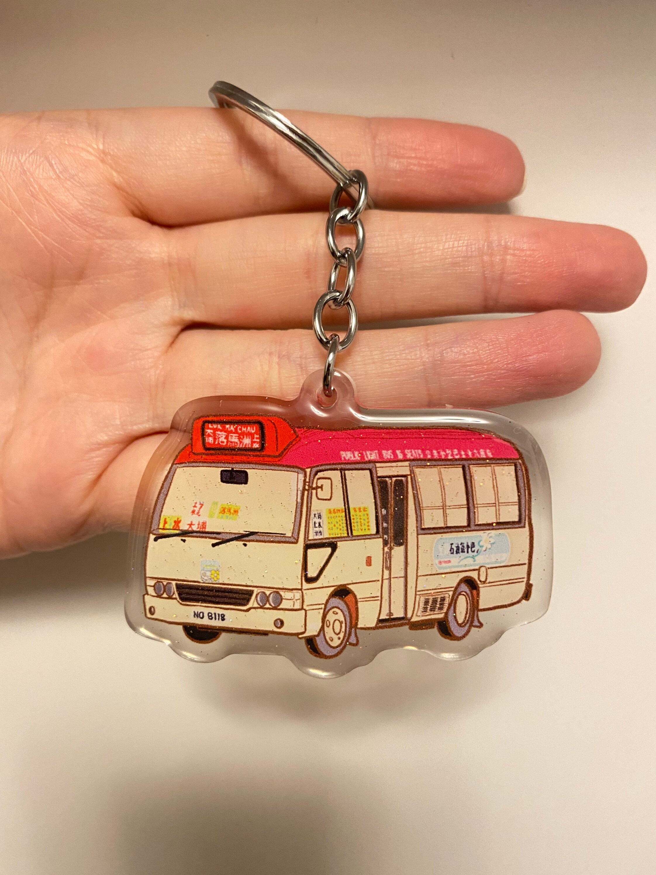 Hong Kong Transport Keychain ALL IN RED Etsy