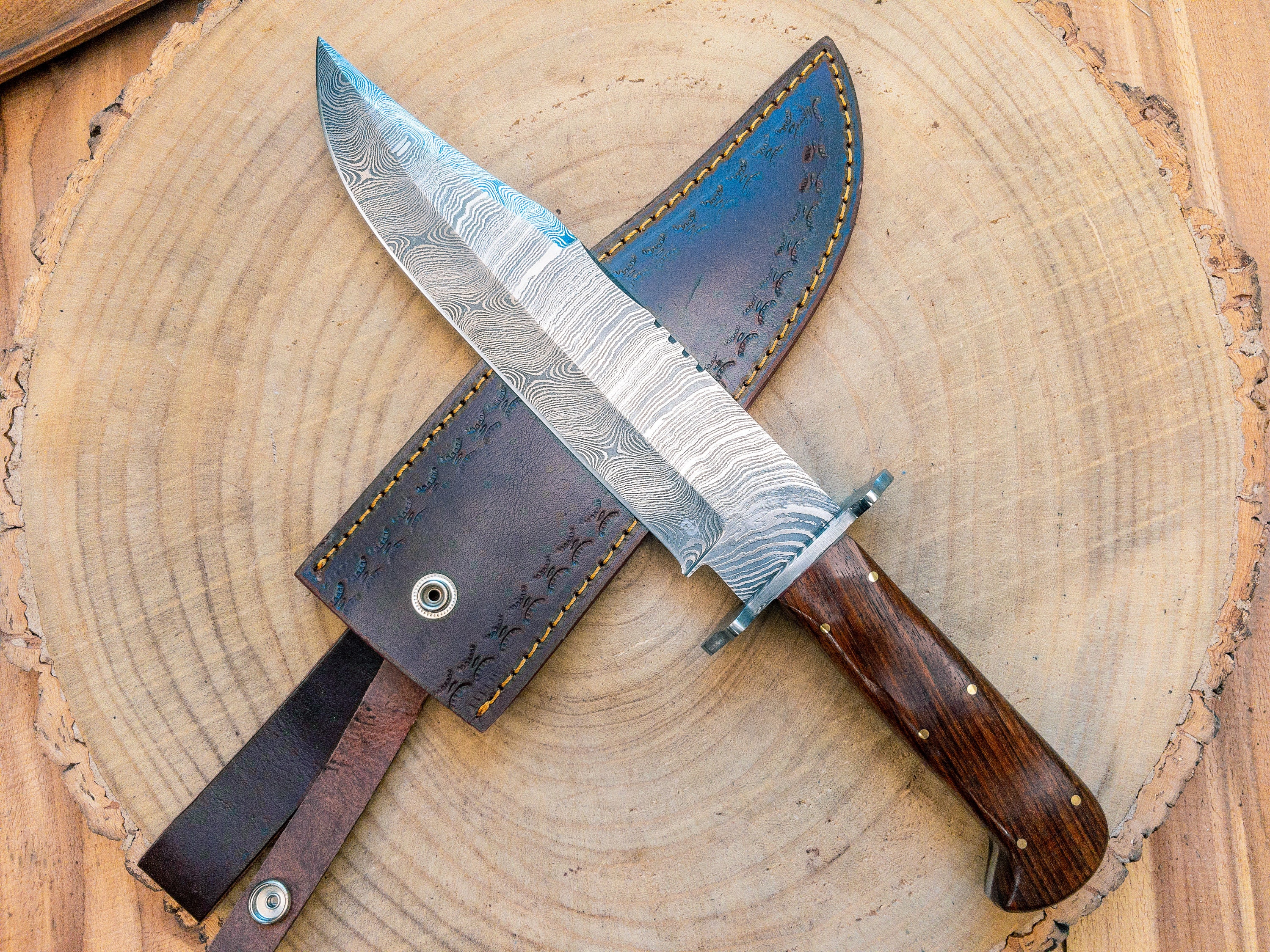 Signature Butchers 12 Knife - Damascus Steel Walnut Handle