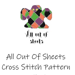 All Out Of Sheets PDF Cross Stitch Pattern, Modern Cross Stitch Pattern, Counted Cross Stitch, Halloween Patterns, PDF Cross Stitch Pattern