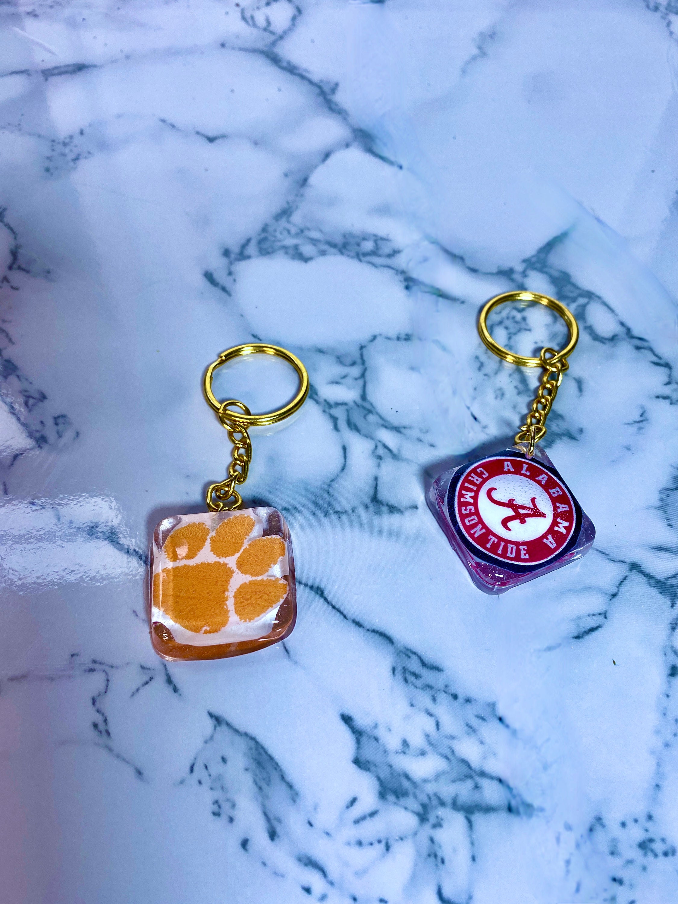 College sports keychain college keychain college keyring Etsy