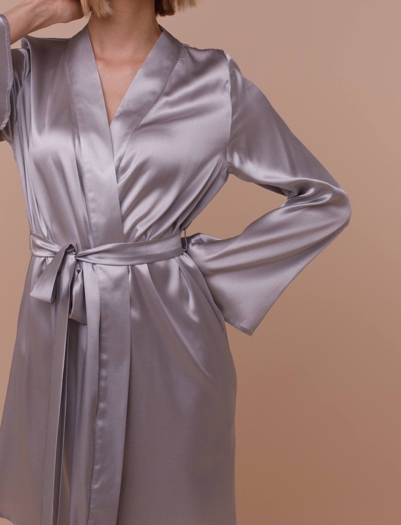 grey silk robes