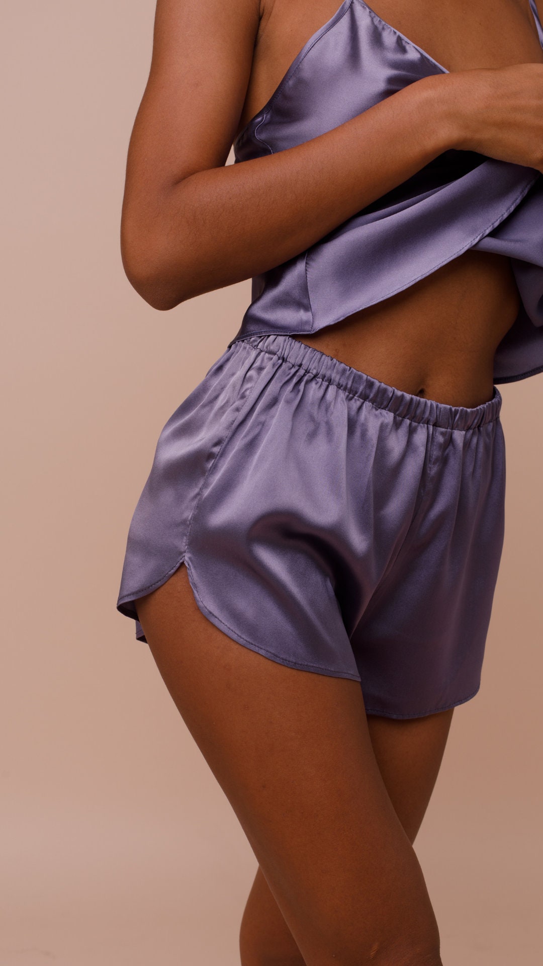 silk pajama shorts lavender shorts silk sleepwear Silk women's shorts Kleding Dameskleding Pyjamas & Badjassen Pyjamashorts & Pyjamabroeken Shorts 