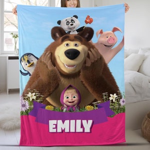 Masha Bear Blanket Etsy
