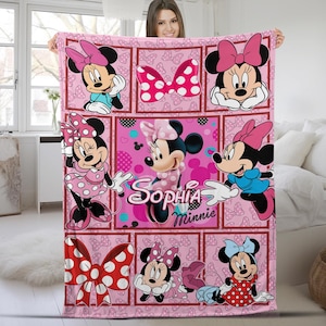 Personalized minnie mouse blanket sales