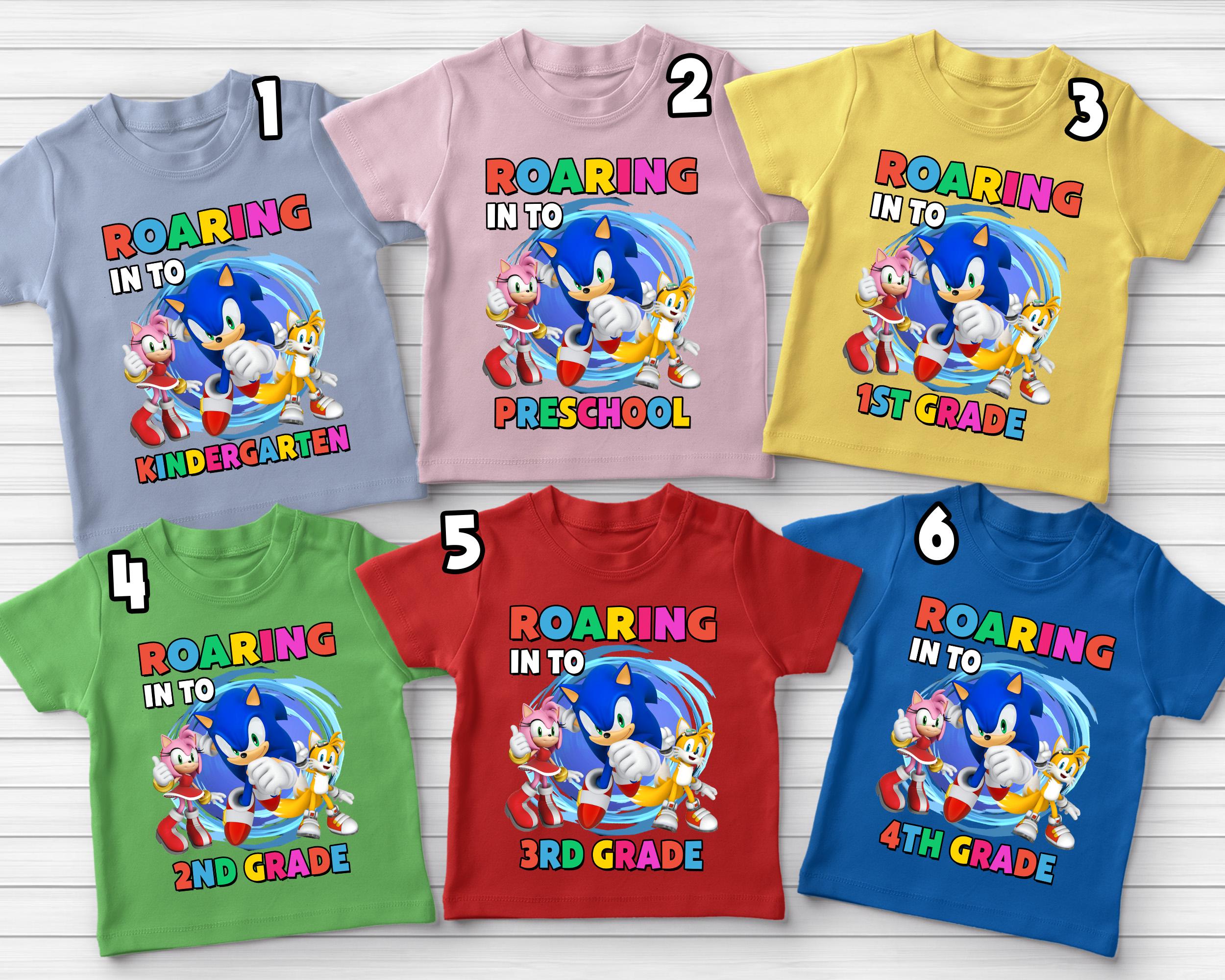 Sonic Back To School Shirt, Kindergarten, Pre-K, First Day Of School Shirt, Sonic Shirt, Sonic Group,Roaring in to Kindergarten Shirt BYID13