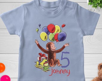 Curious George Birthday Shirt, Family Birthday Matching Shirt, Curious George Birthday Party Shirt, Custom Birthday Matching Shirt C1JC67