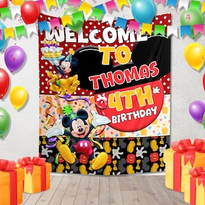 Mickey Mouse Welcome Clubhouse Sign, Mickey Mouse Clubhouse Birthday Party Welcome Sign,Mickey Mouse Birthday Party Welcome,Clubhouse BZDQ16