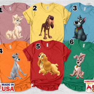 Lady And The Tramp Shirt, Disney Matching Shirt, Disney Group Shirt, Disney Vacation Shirt, Disney Trip Shirt, Disneyworld Shirt CYI123