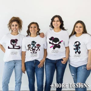 Custom Ninja Birthday Matching Shirt, Ninja Family Matching Shirt, Ninja Characters Birthday Shirt, Ninja Birthday Party Family NFV503