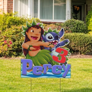 Lilo and Stitch Cutout Set, Party Decor, Birthday Party Props, Surf Backdrop, Baby Shower Decor D2I130