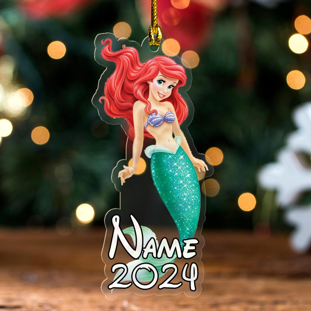 Personalized Disney the Little Mermaid Christmas Ornament, Custom Disney  Princess Ariel Christmas Tree Hanging Ornament 2024 D1J118 - Etsy, image size:1080x1080