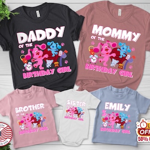Blue Clue Birthday Girl Shirt, Custom Matching Family Shirt, Personalized Birthday Shirt, Custom baby Birthday Shirts,Blue Dog Family Shirt