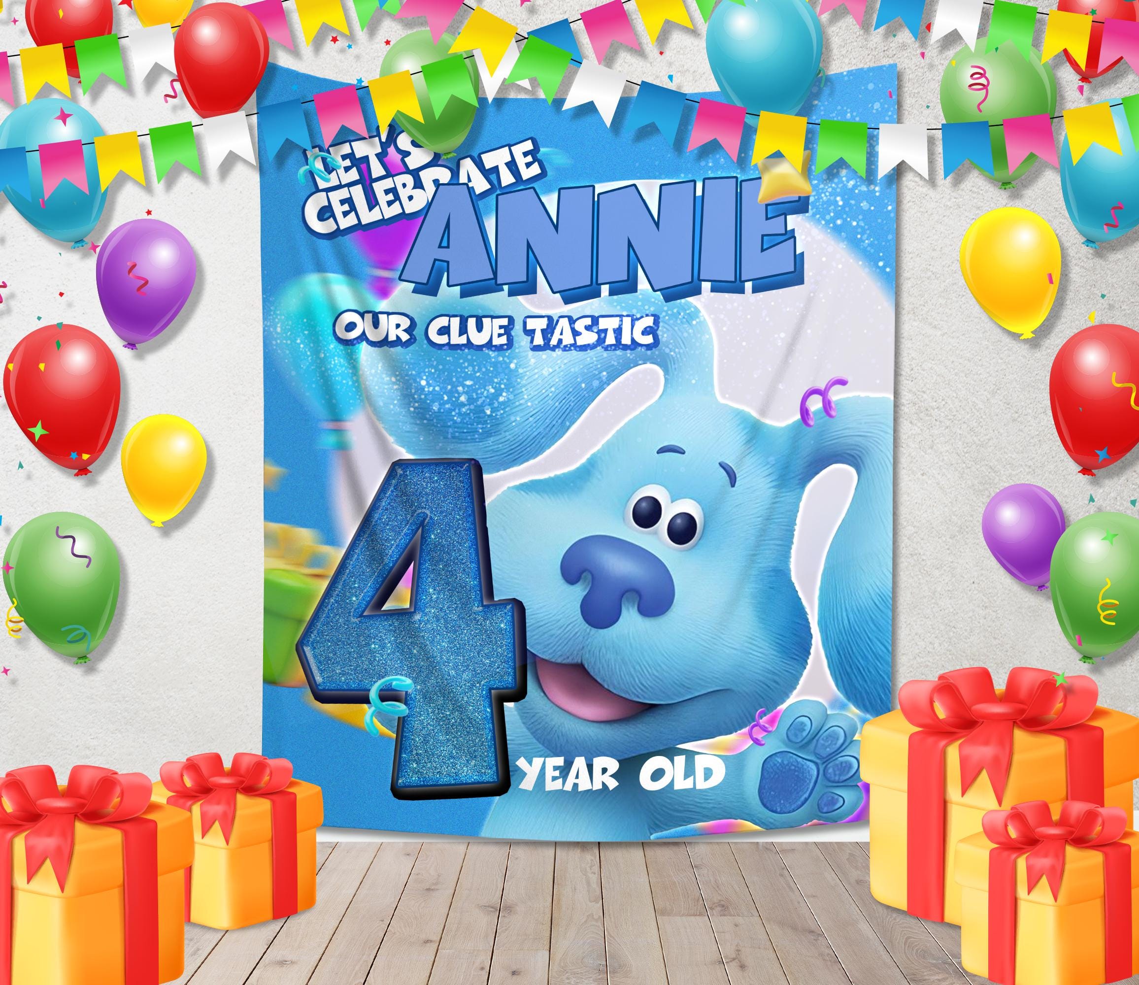 Blue‘s Clues Alphabet-Banner Mit Aufklebern – 2,4 M Lang, Spiel- & Lernspaß Für Kinder