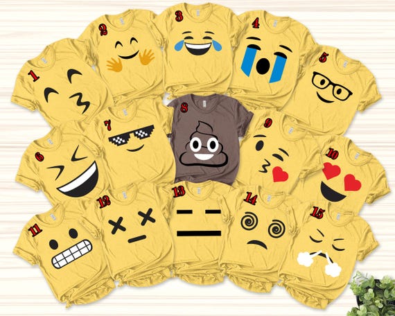 Halloween Emojis Costume Shirt Winking Face Wink Emoticon Halloween Emojis Costume Shirt Winking Face Wink Emoticon