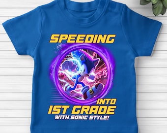 Sonic Back To School Shirt, Kindergarten, Pre-K, First Day Of School Shirt, Sonic Shirt, Sonic Group,Roaring in to Kindergarten Shirt BYID13