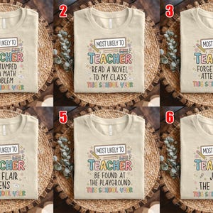 Group Teacher Shirt, Back To School Shirts, Last Day of School Tshirt, Funny Most Likely To Tees, Teacher Gift, Staff Shirts NGRL02