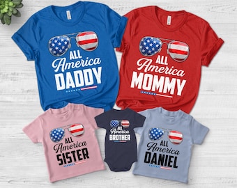 4th of July Crew, Matching Family shirts, 4th of July Family Shirts, Patriotic Fourth of July Shirt, Personalized Fourth of July Tees D1HX01