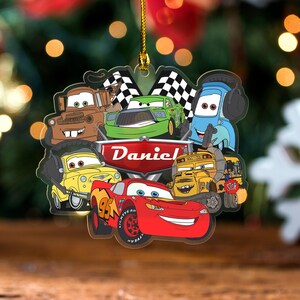 Personalized Disney Cars Night Light, Custom Pixar Lightning McQueen Baby Room Decor,Mater Cars Birthday Gift for Kid,Disneyland Lamp BYKV19