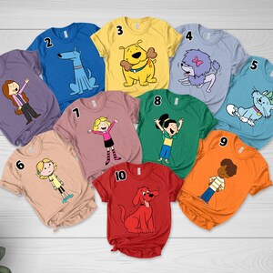 Clifford the Big Red Dog Shirt, Personalized Clifford Dog Family Birthday Shirt, Clifford Dog Party Shirt, Clifford Dog Birthday BYF355