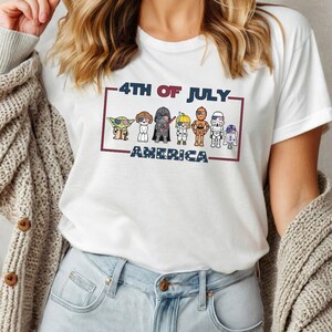 4th of July Star Wars Shirt, Disney Family Shirt, Disney Trip Shirt, Disney 4th of July Shirt, 4th of July Star Wars Characters Tee NGQD06