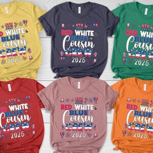 Red White and Blue Cousin Crew 2025 Shirt/4th of July Cousin Crew Shirt/Matching Cousins 4th Of July Kids Shirt/Independence Day Tee NGRZ17