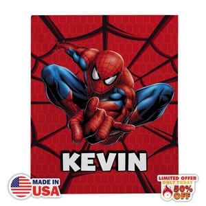 Personalized Family Spiderman Blanket Spiderman Blanket Spiderman Birthday Theme Party Spiderman Christmas Gift