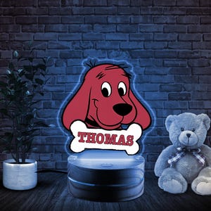 Custom Name Clifford the Big Red Dog Night Light BYMT45