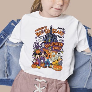 Retro Mickey&#39;s Not So Scary Halloween Party Matching Tee, Mickey And Friends Halloween Shirt, Disney Halloween Disney Family Shirt JCOD17