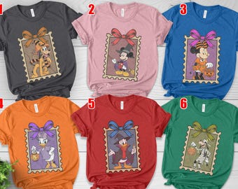 Vintage Halloween Cat Ghost Shirt, Girly Halloween Shirt, Preppy Fall Aesthetic, Halloween, Trendy Spooky Season, Spooky Mama BZHF02
