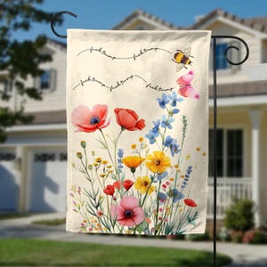 Subtle F*ck Trump Floral Garden Flag, Fuck Trump Flower Design Yard Banner, Anti Trump Yard Sign, Anti Maga Democrat Garden Sign Gift D2FM10