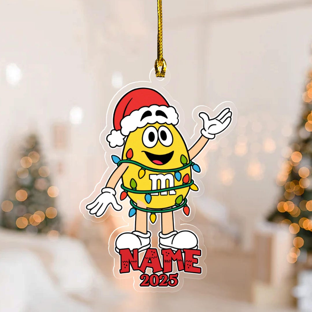 Custom M&M Christmas Ornament,m and M Candy Ornament Ornament,christmas ...