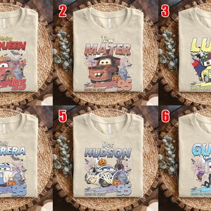 Disney Cars Halloween Shirt, Lightning McQueen Spooky T-Shirt, Tow Mater Pumpkin Tee, Sally Carrera & Doc Hudson Trick or Treat Shirt BZHK03