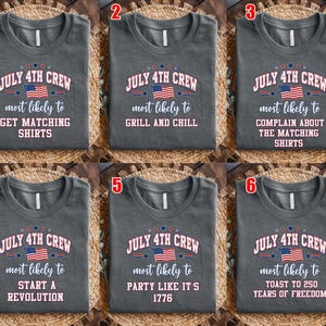 Custom 4th of July Most Likely To Shirts, Red White Blue Crew Matching Independence Day T-shirt NHRA02 bild 4