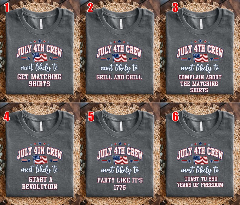Custom 4th of July Most Likely To Shirts, Red White Blue Crew Matching Independence Day T-shirt NHRA02 bild 4