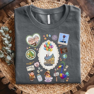 Disney Up Trendy Coquett Bow T-Shirt, Adventure Up Shirt, Ellie And Carl Shirt, Disney Adventure Shirt, Disney Couple Tee JCO301