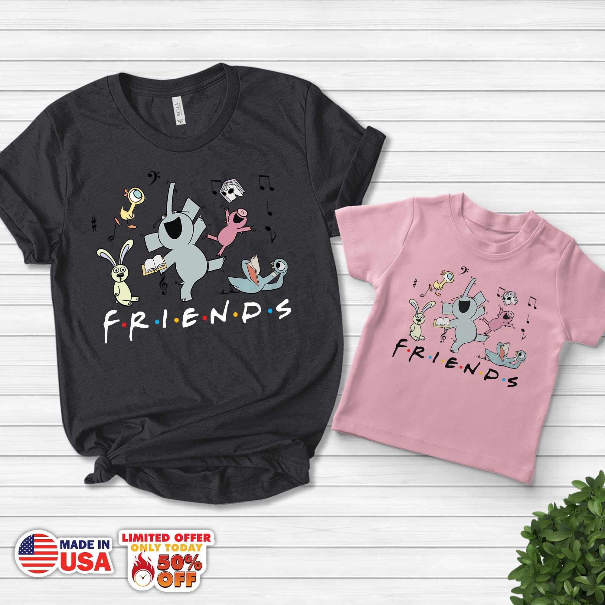 Elephant And Piggie Shirt, Friends Shirt, Read "Mo" Book Shirt, Piggie Elephant Book Teacher Shirt, Pigeon Mo Willems Teacher Tee CYJL06