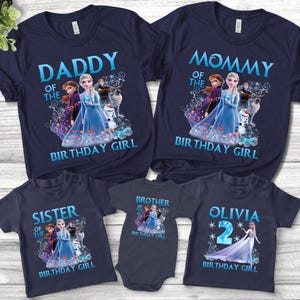 Frozen Birthday Shirt , Elsa Birthday Shirts, Frozen Custom Shirt , Frozen Personalized Tee, Frozen Family Party shirts