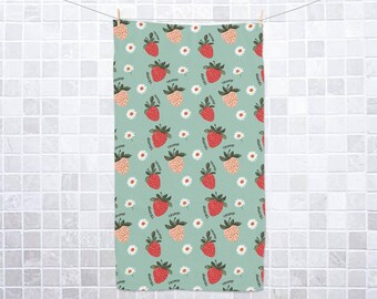 Subtle Trump Strawberry Hand Towel, Funny Political Home Decor, Berry Kitchen Towel, Funny Gift, Sarcastic Liberal Gift, FDT Towel NGRU21