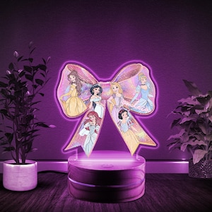 Personalized Disney Princess Castle Night Light, Custom Name Princess Led LightDisney Princess Birthday Gift for Her,Disneyland Lamp C1F223